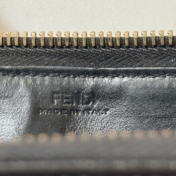 Fendi Black Leather By the Way Zip Around Long Wallet - Picture 13 of 13